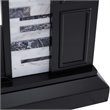 Bowery Hill Engineered Wood Marble Electric Fireplace in Black