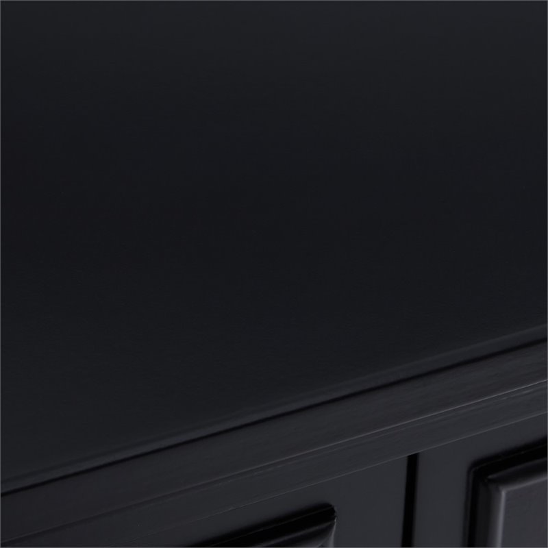 Bowery Hill Engineered Wood Marble Electric Fireplace in Black