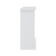 Bowery Hill Engineered Wood Tiled Marble Electric Fireplace in White