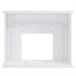 Bowery Hill Engineered Wood Tiled Marble Electric Fireplace in White