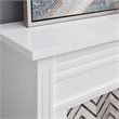 Bowery Hill Engineered Wood Tiled Marble Electric Fireplace in White