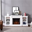 Bowery Hill Traditional Engineered Wood Electric Fireplace in White