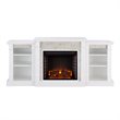 Bowery Hill Traditional Engineered Wood Electric Fireplace in White