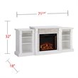Bowery Hill Traditional Engineered Wood Electric Fireplace in White