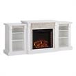 Bowery Hill Traditional Engineered Wood Electric Fireplace in White