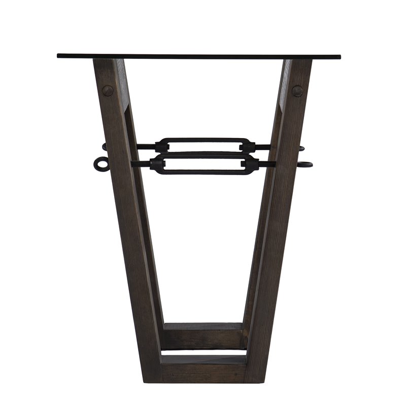 Bowery Hill Traditional Reclaimed Wood End Table in Brown Finish