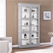 Bowery Hill Transitional Wood Tall Curio Cabinet in Gray Finish