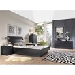 Bowery Hill Contmeporary 6 Drawer Double Dresser in Black Woodgrain