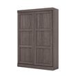 Bowery Hill Transitional Queen Wall Bed in Bark Gray