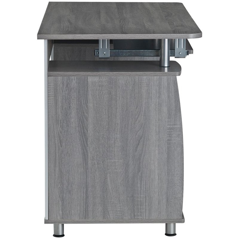 Bowery Hill Modern Industrial Small Computer Desk in Gray
