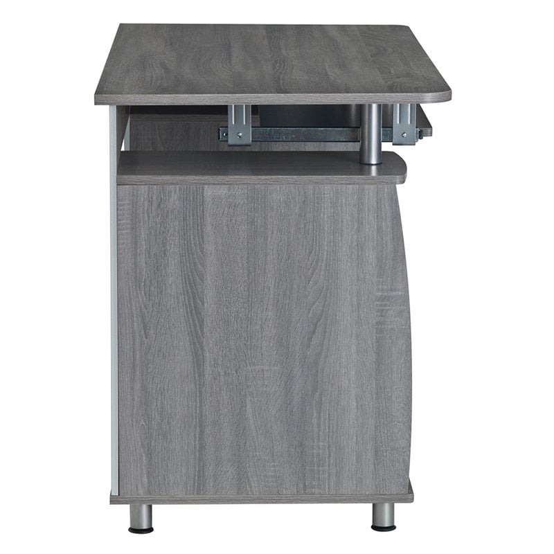 Bowery Hill Modern Industrial Small Computer Desk in Gray