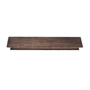 bowery hill wood floating wall shelf - extra long in black wash
