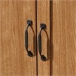 Bowery Hill Engineered Wood Wardrobe Armoire w/Hanging Rod in Highland Oak
