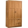 Bowery Hill Engineered Wood Wardrobe Armoire w/Hanging Rod in Highland Oak