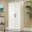 Bowery Hill 2-Door Modern Engineered Wood Storage Cabinet in Soft White