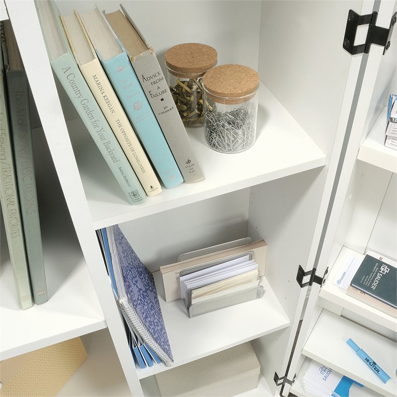 Bowery Hill 2-Door Modern Engineered Wood Storage Cabinet in Soft White