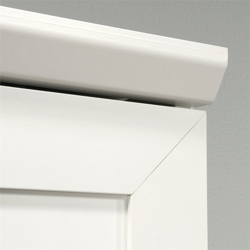 Bowery Hill 2-Door Modern Engineered Wood Storage Cabinet in Soft White