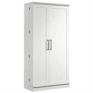Bowery Hill 2-Door Modern Engineered Wood Storage Cabinet in Soft White