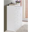 Bowery Hill 7 Drawer Chest with Locks on 2 Drawers and 1 Door in White Wood