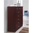 Bowery Hill 7 Drawer Chest with Locks on 2 Drawers and 1 Door in Mahogany Wood