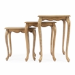 Bowery Hill Traditional Wooden Set of 3 Nesting Tables - Beige