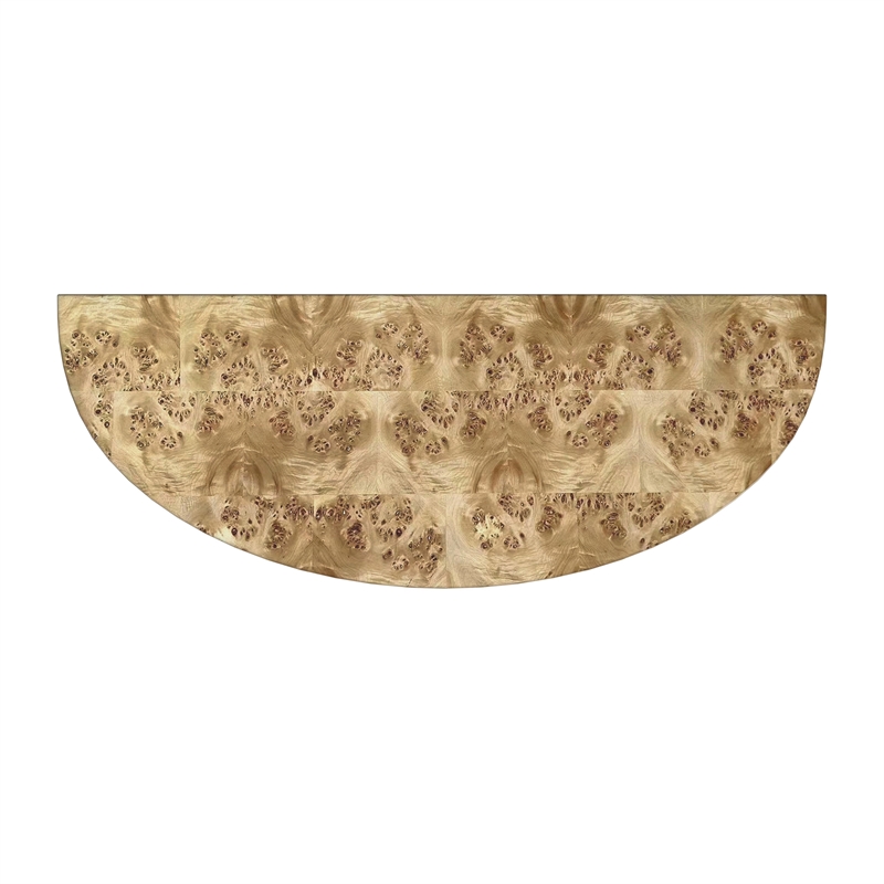 Bowery Hill Mid-Century Wooden Light Burl Console Table - Brown