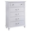 Bowery Hill Modern Leather White 7 Piece Full Platform Bedroom Set