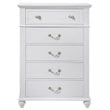 Bowery Hill Modern Leather White 7 Piece Full Platform Bedroom Set