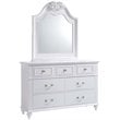 Bowery Hill Modern Leather White 7 Piece Full Platform Bedroom Set