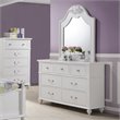 Bowery Hill Modern Leather White 7 Piece Full Platform Bedroom Set