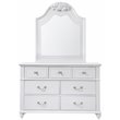 Bowery Hill Modern Leather White 7 Piece Full Platform Bedroom Set