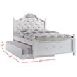 Bowery Hill Modern Leather White 7 Piece Full Platform Bedroom Set