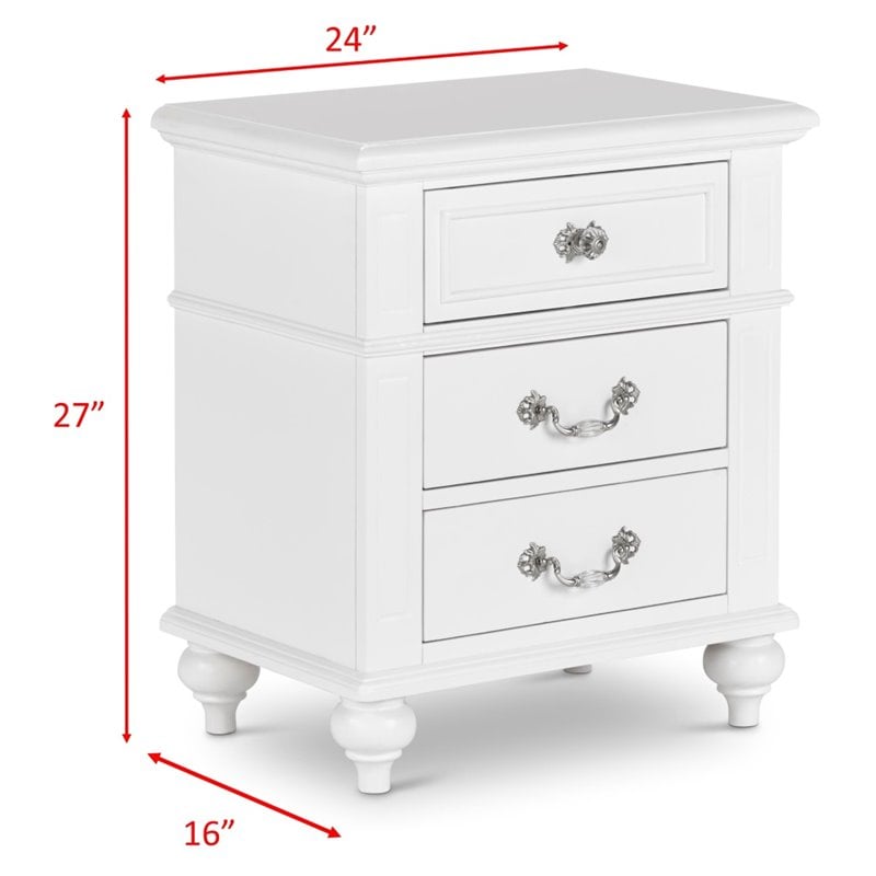Bowery Hill Modern Leather White 7 Piece Full Platform Bedroom Set