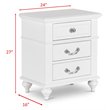 Bowery Hill Modern Leather White 7 Piece Full Platform Bedroom Set