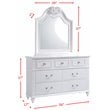 Bowery Hill Modern Leather White 7 Piece Full Platform Bedroom Set