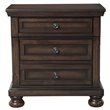 Bowery Hill Modern styled Metal Brown Finish Nightstand with USB