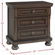 Bowery Hill Modern styled Metal Brown Finish Nightstand with USB