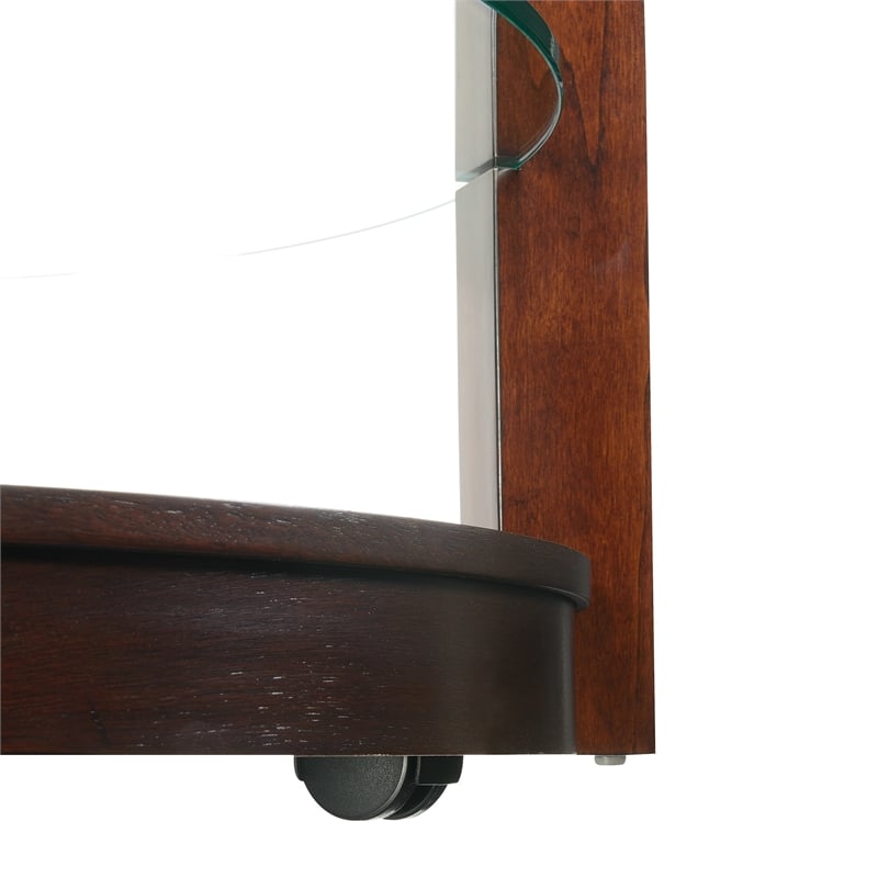 Bowery Hill Traditional Wood Espresso 3PC Occasional Table Set