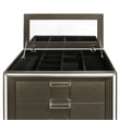 Bowery Hill Transitional Wood Brown Finish 5-Drawer Flip-Top Chest