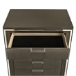 Bowery Hill Transitional Wood Brown Finish 5-Drawer Flip-Top Chest
