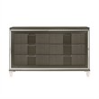 Bowery Hill Transitional Wood Brown Finish Six Drawer Dresser