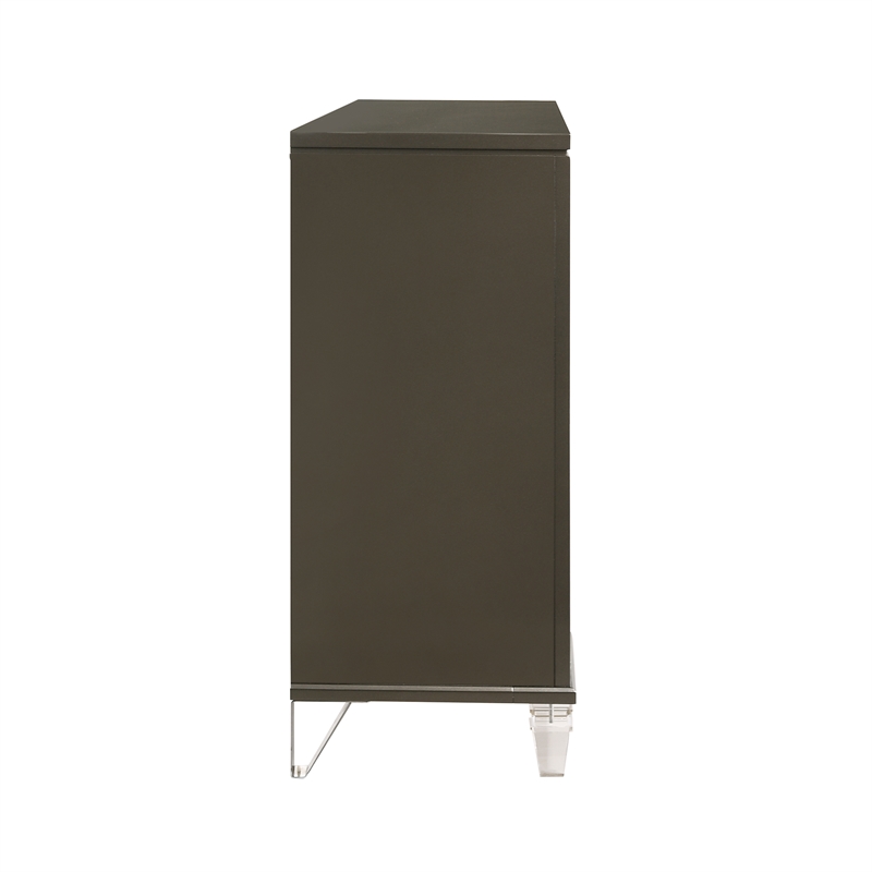 Bowery Hill Transitional Wood Brown Finish Six Drawer Dresser