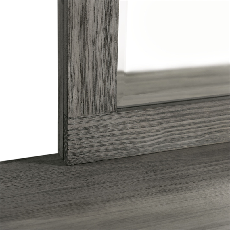 Bowery Hill Transitional Wood Gray Queen Panel 4PC Bedroom Set