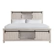 Bowery Hill Farmhouse Wood White Finish King Platform Storage Bed