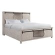 Bowery Hill Farmhouse Wood White Finish King Platform Storage Bed