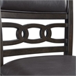 Bowery Hill Wood Counter Height Faux Leather Side Chair Set in Walnut