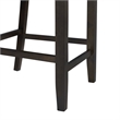 Bowery Hill Wood Counter Height Faux Leather Side Chair Set in Walnut