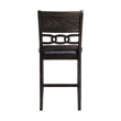 Bowery Hill Wood Counter Height Faux Leather Side Chair Set in Walnut