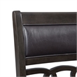 Bowery Hill Wood Counter Height Faux Leather Side Chair Set in Walnut