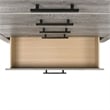 Bowery Hill Transitional Wood Gray King Panel 5PC Bedroom Set